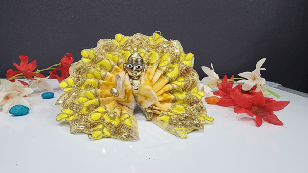 Laddu Gopal Poshak Latest Design Size 1-5 No. Yellow